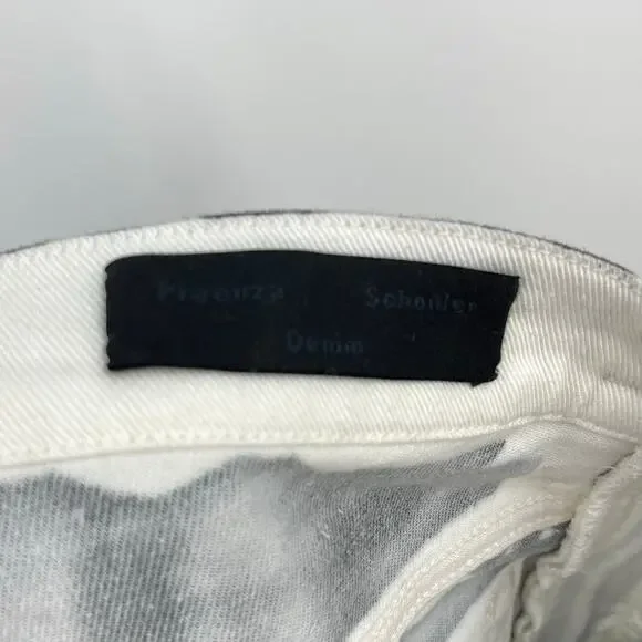 Proenza Schouler | Calder Skirt in Black Multi Contrast Printed Denim Pencil 25 - Picture 6 of 14